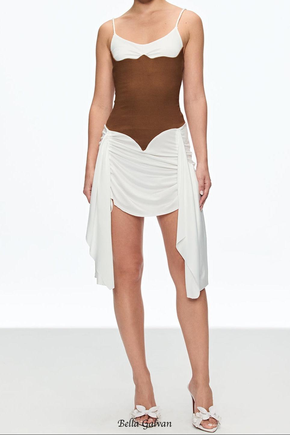 eunice Ruch Spaghetti Mini Dress