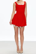 lorraine Sleeveless Mini Dress In Red