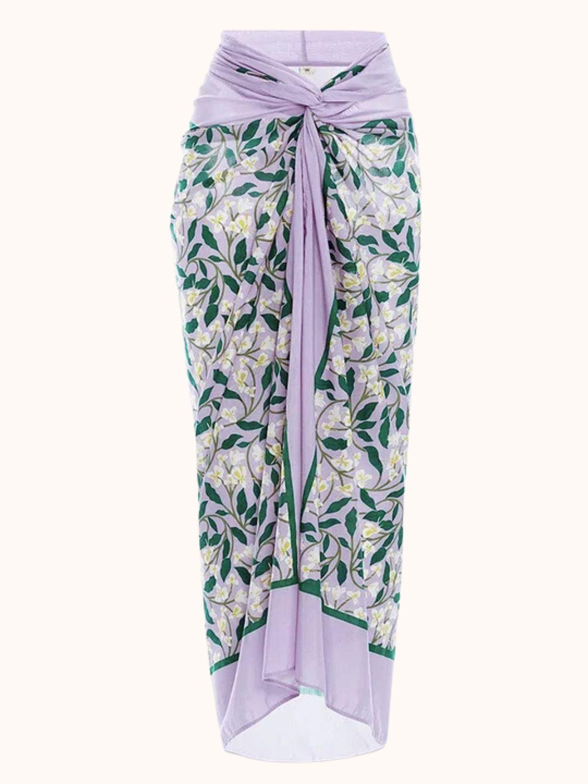 Flowering Girl Women Cally Halterneck Swimwear Two Piece Set In Lilac