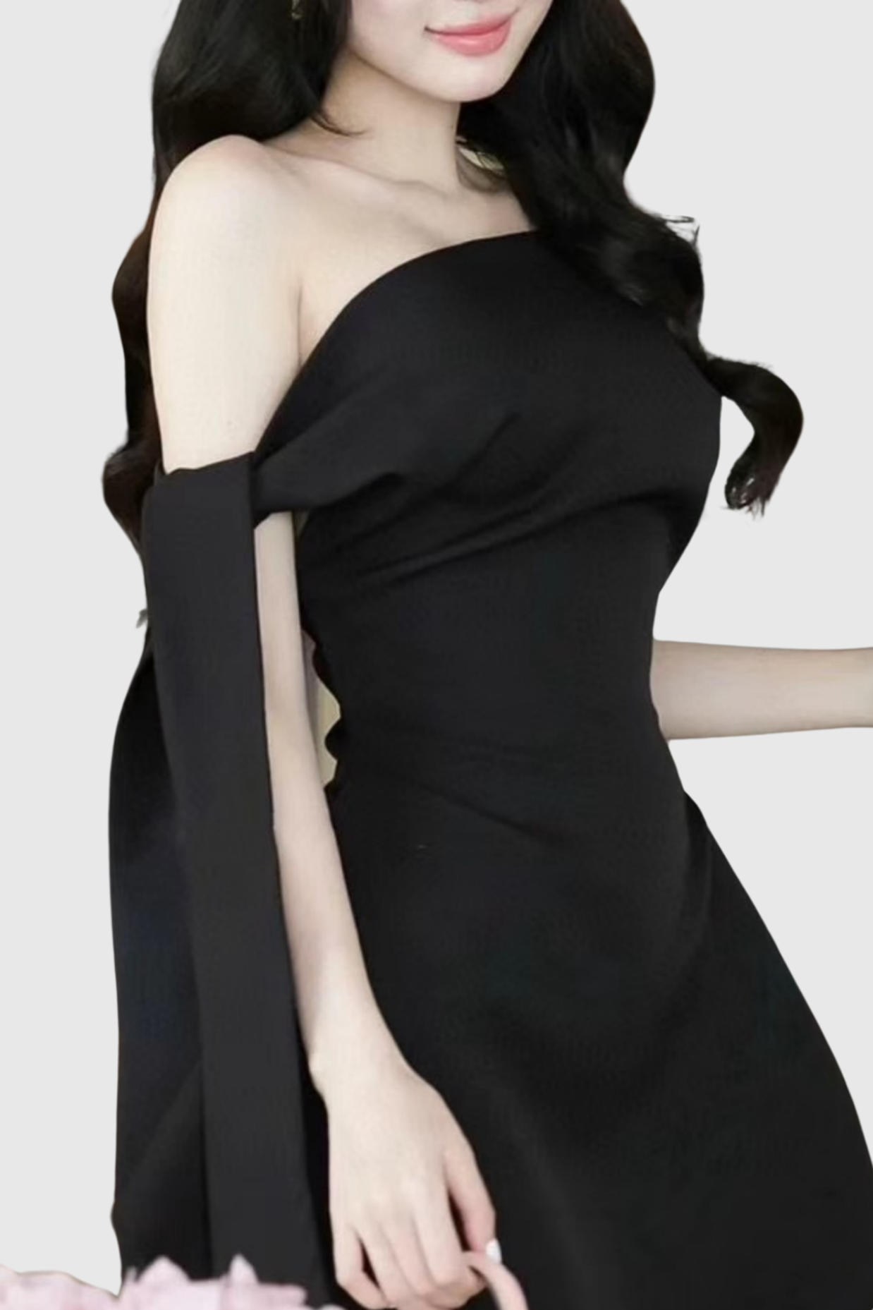 Flowering Girl Women Calwa Asymmetric One Shoulder Flare Mini Dress