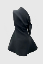 Flowering Girl Women Calwa Asymmetric One Shoulder Flare Mini Dress