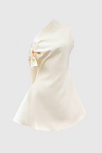 Flowering Girl Women Calwa Asymmetric One Shoulder Flare Mini Dress