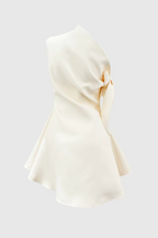Flowering Girl Women Calwa Asymmetric One Shoulder Flare Mini Dress