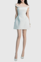 Flowering Girl Women Calwa Off Shoulder Flare Mini Dress