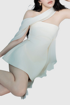 Flowering Girl Women Calwa Scarf Strapless Flare Mini Dress