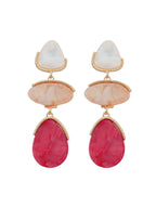 Flowering Girl Women Camber Multi Layers Acrylic Earrings