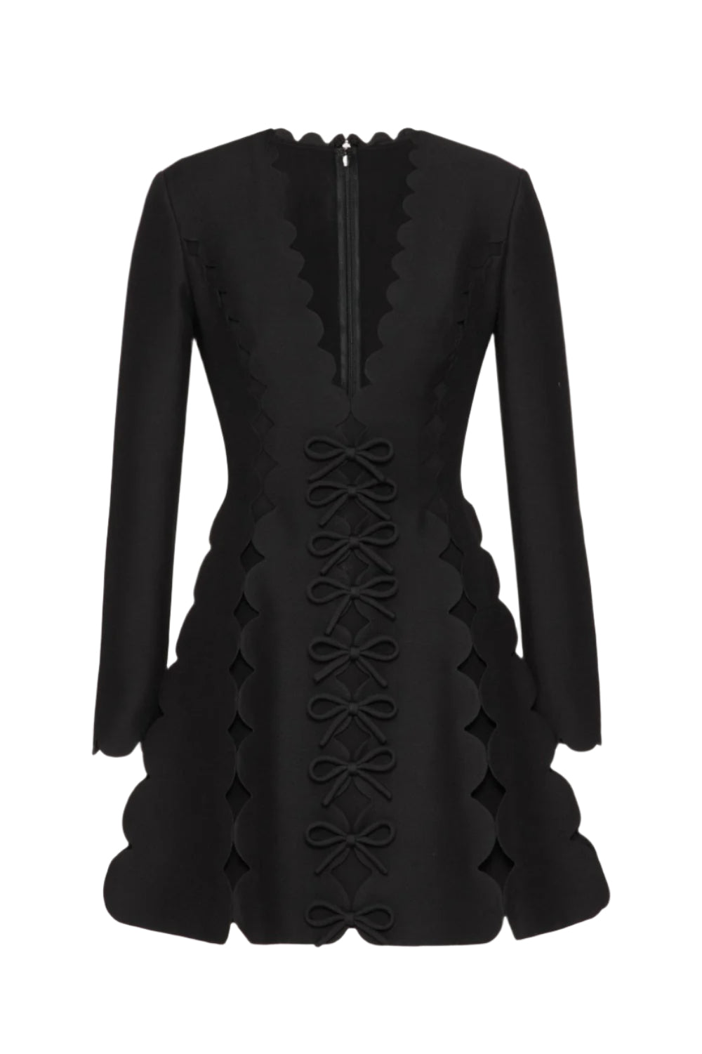 Flowering Girl Women Bow Scalloped Mini Dress