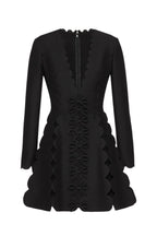 Flowering Girl Women Bow Scalloped Mini Dress