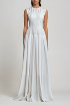 joyce Ruch Ruffle Sleeveless Maxi Dress