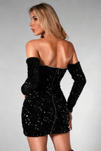 Flowering Girl Women Osiris Diamond Sequin Mini Bodycon Dress