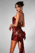 Flowering Girl Women Dailyn Bow Sequin Mini Dress