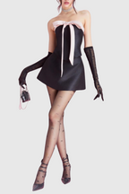 Flowering Girl Women Carrolyn Bow Strapless Corset Two Piece Set