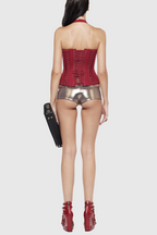 Flowering Girl Women Celleen Halter Lace Up Corset Top