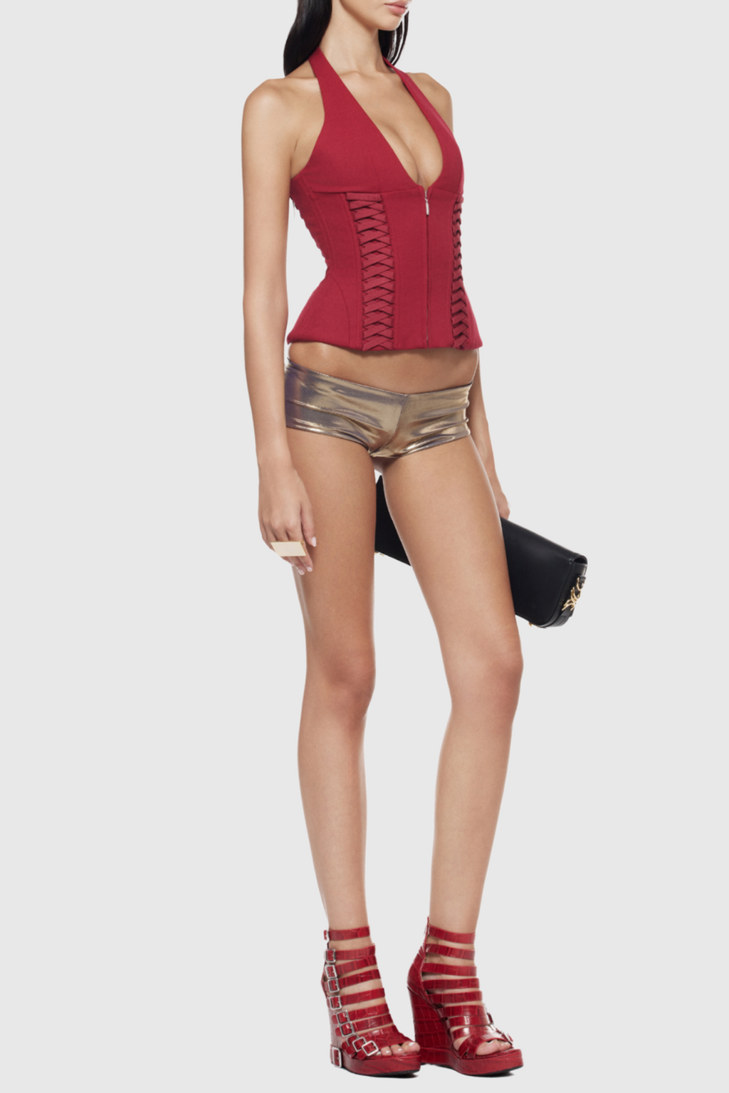 Flowering Girl Women Celleen Halter Lace Up Corset Top