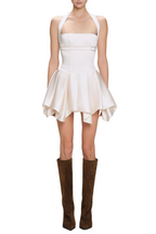Flowering Girl Women Charnelle Halter Silky Mini Dress - White