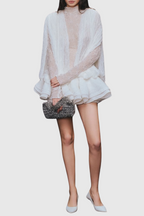 Flowering Girl Women Chaylee Semi-sheer Lace Ruffle Mini Dress