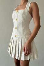 Flowering Girl Women Christine Halterneck Tweed Mini Dress
