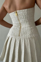 Flowering Girl Women Christine Halterneck Tweed Mini Dress