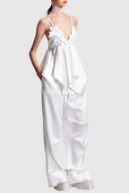 Flowering Girl Women Calixto Bow Ruched Top - White