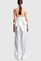 Flowering Girl Women Calixto Bow Ruched Top - White
