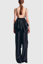 Flowering Girl Women Calixto Bow Ruched Top - Black