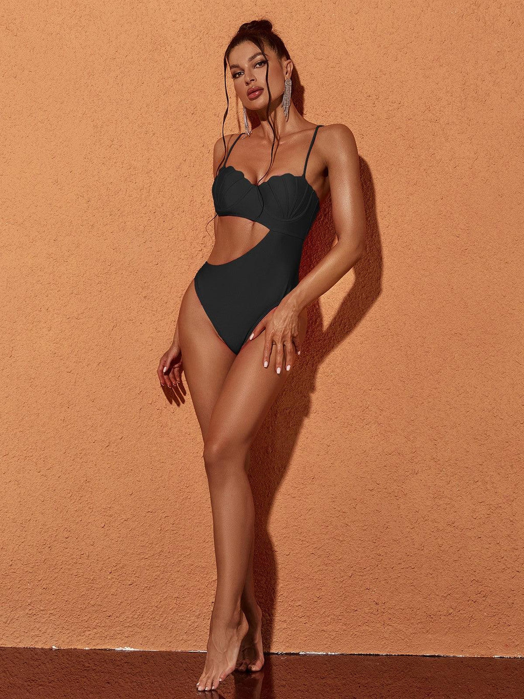 Flowering Girl Women Codi Cutout One Piece Swimsuit In Black