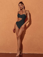 Flowering Girl Women Codi Cutout One Piece Swimsuit In Black