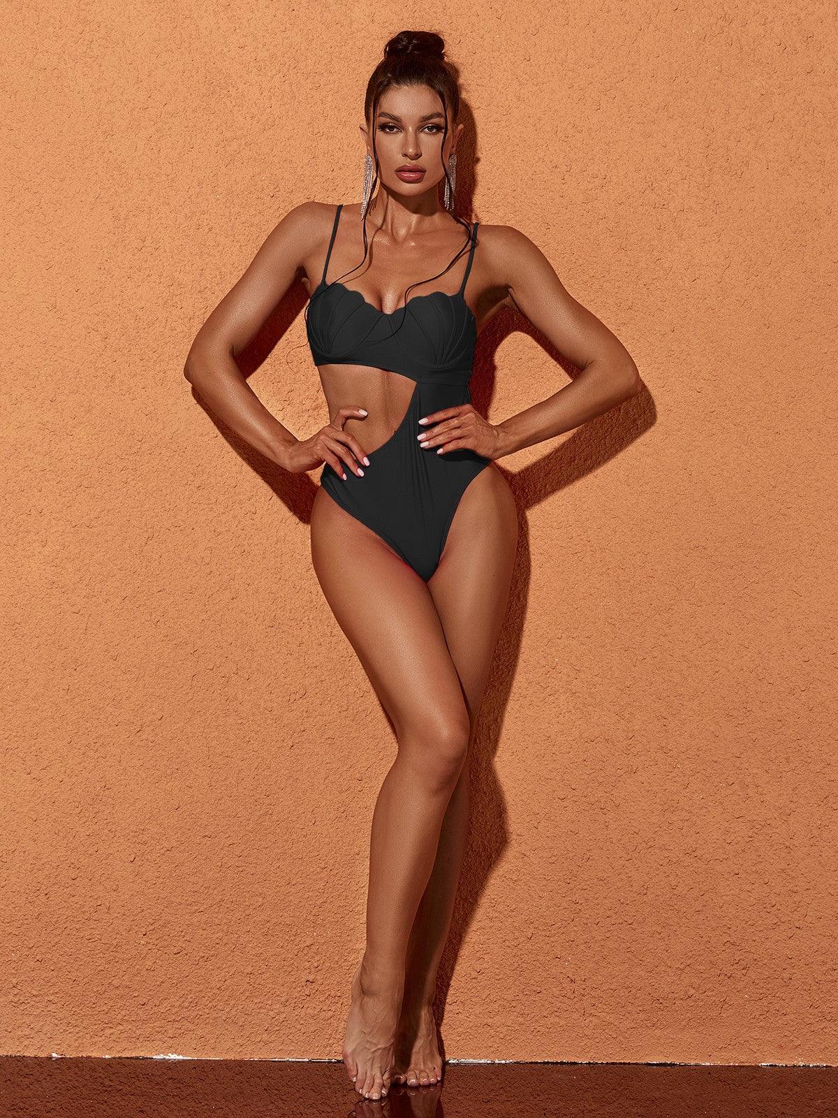 Flowering Girl Women Codi Cutout One Piece Swimsuit In Black