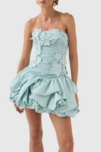 Flowering Girl Women Coleka Floral Appliqué Strapless Mini Dress