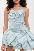 Flowering Girl Women Coleka Floral Appliqué Strapless Mini Dress