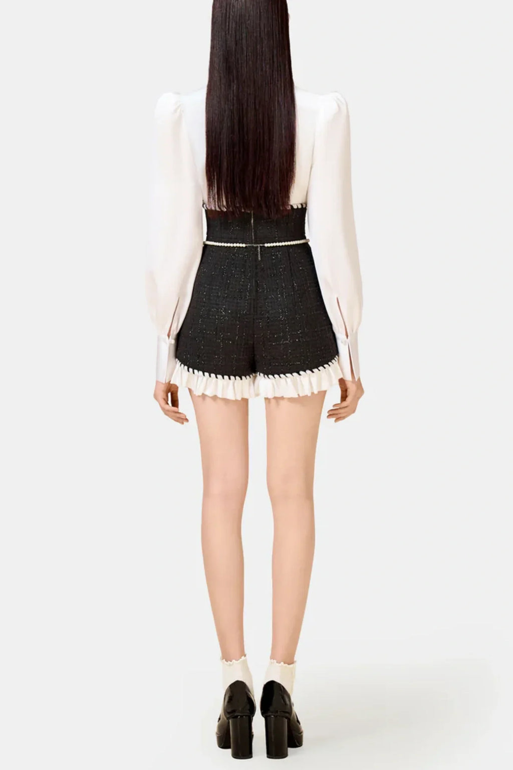 Flowering Girl Women Colver Halter Tweed Shirt Romper