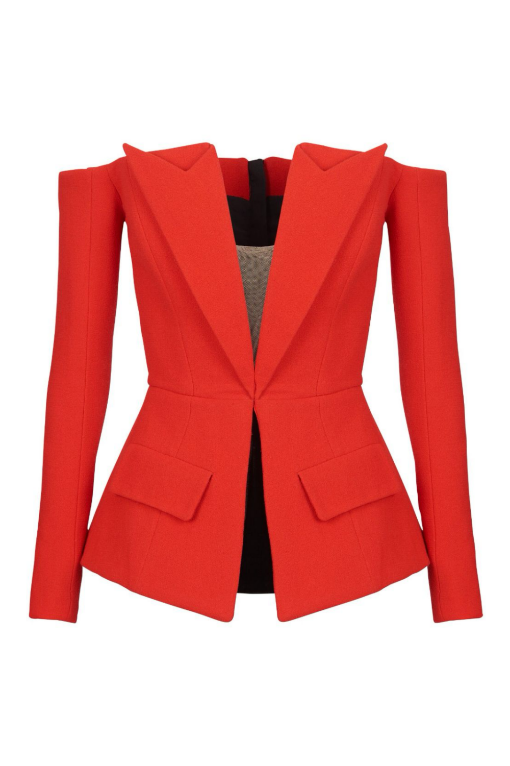 Flowering Girl Women Coretta Off Shoulder V-Neck Blazer