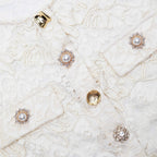 CREAM CORD LACE SPLIT MIDI SKIRT