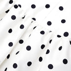Flowering Girl Women Cream Polka Dot Taffeta Midi Dress