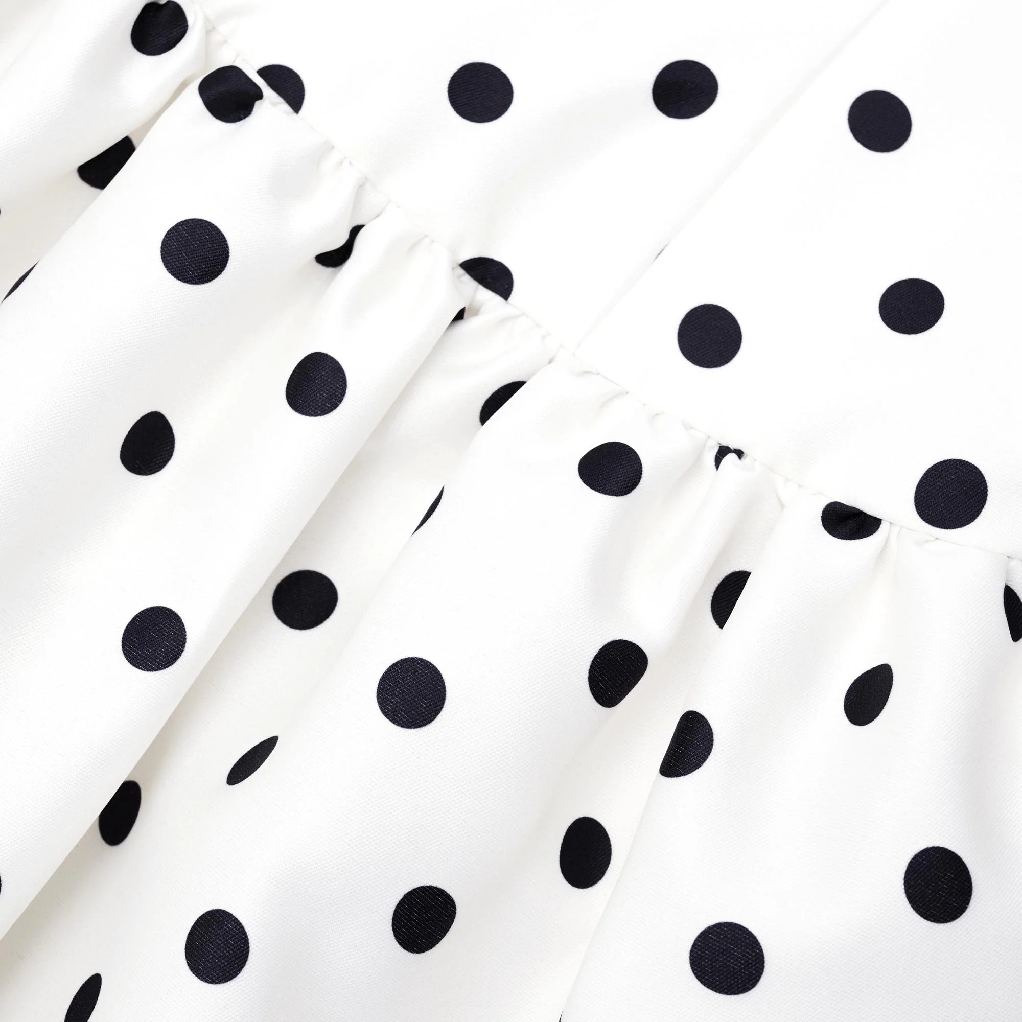Flowering Girl Women Cream Polka Dot Taffeta Midi Dress