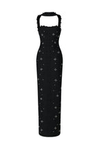 Nesya Sleeveless Pearl Bandage Maxi Dress