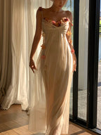 Farah Flower Maxi Dress In Ivory