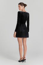 Flowering Girl Women Kimi Black Crystal Mini Dress