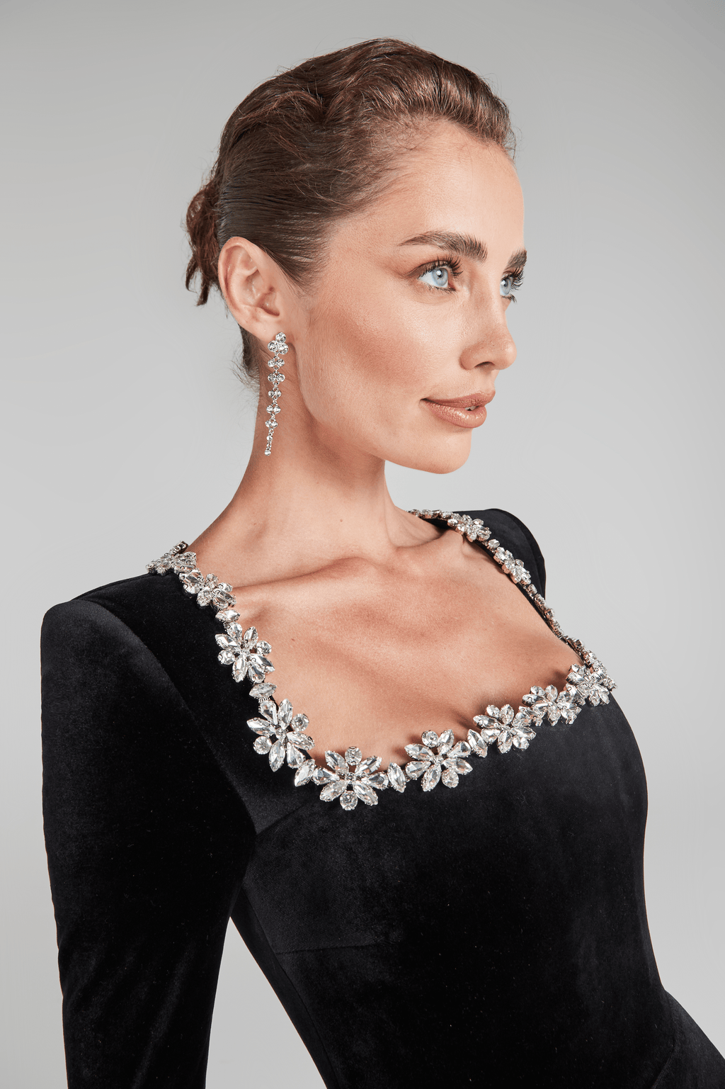 Flowering Girl Women Kimi Black Crystal Mini Dress