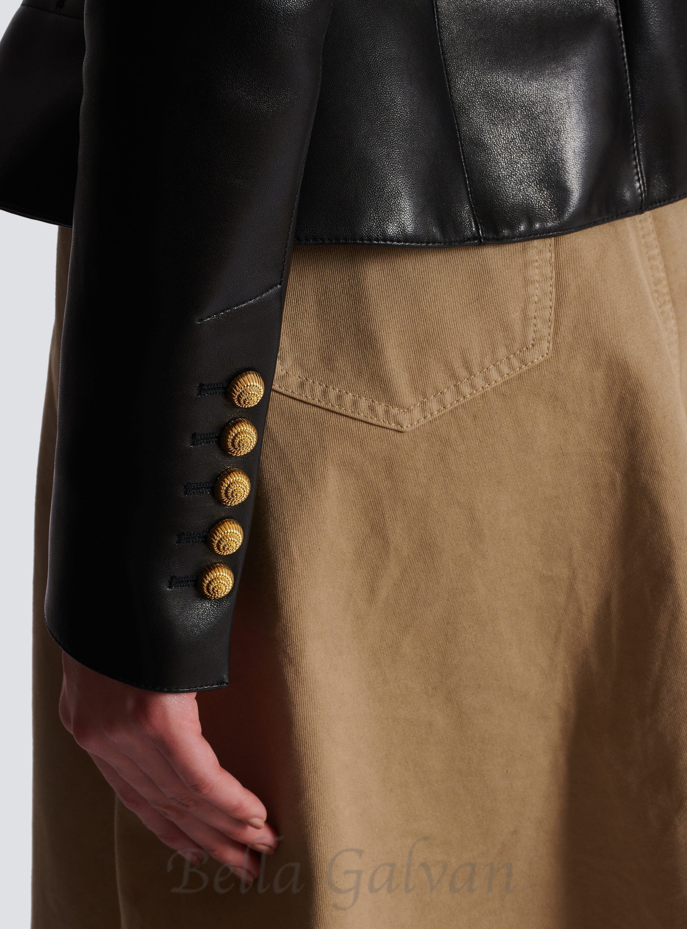 Flowering Girl Women Lambskin leather peplum jacket