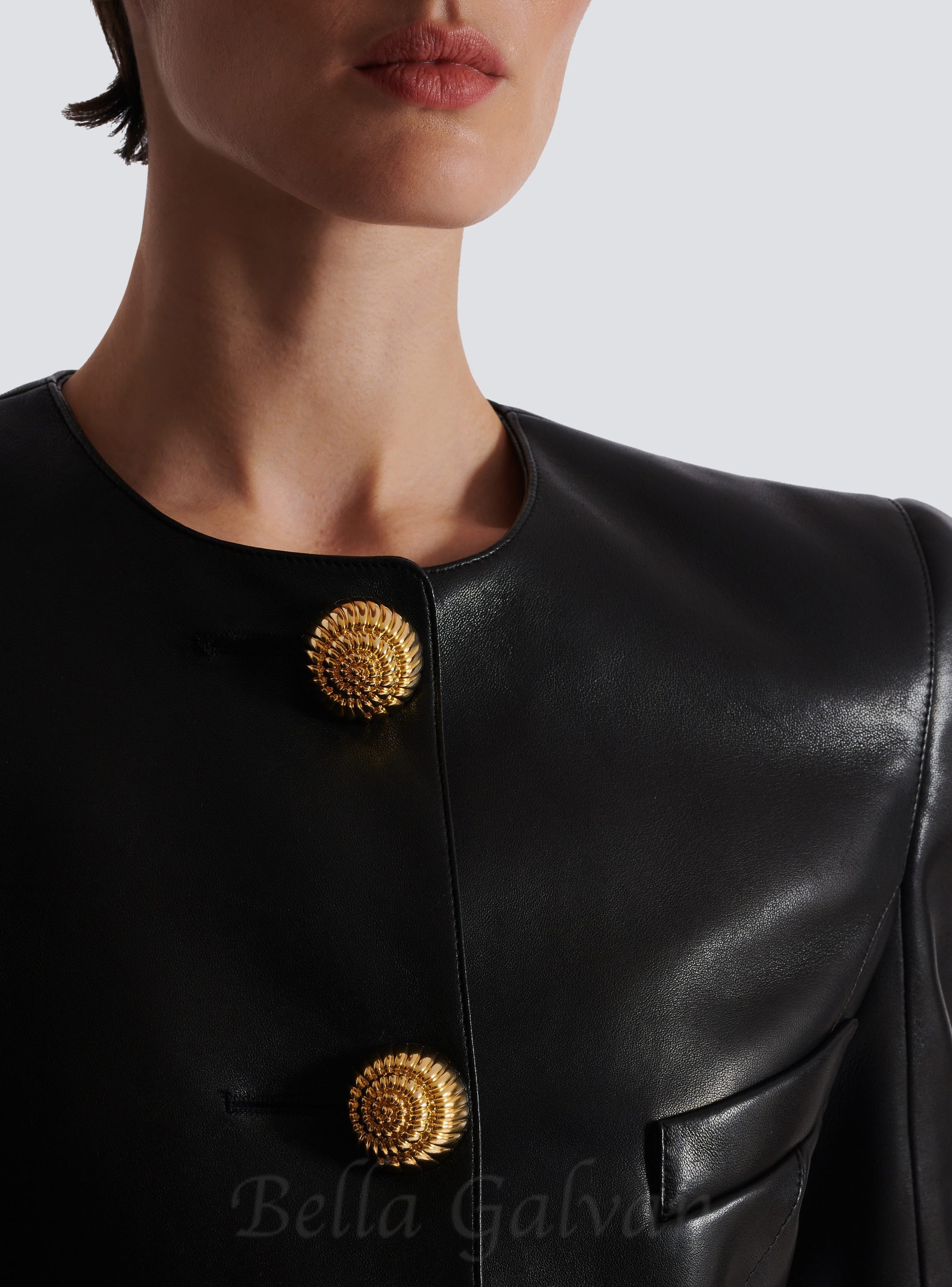 Flowering Girl Women Lambskin leather peplum jacket