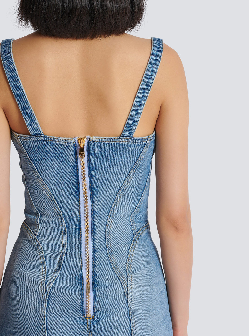 Flowering Girl Women Buttoned denim mini dress in blue