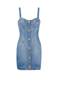 Flowering Girl Women Buttoned denim mini dress in blue