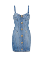 Flowering Girl Women Buttoned denim mini dress in blue