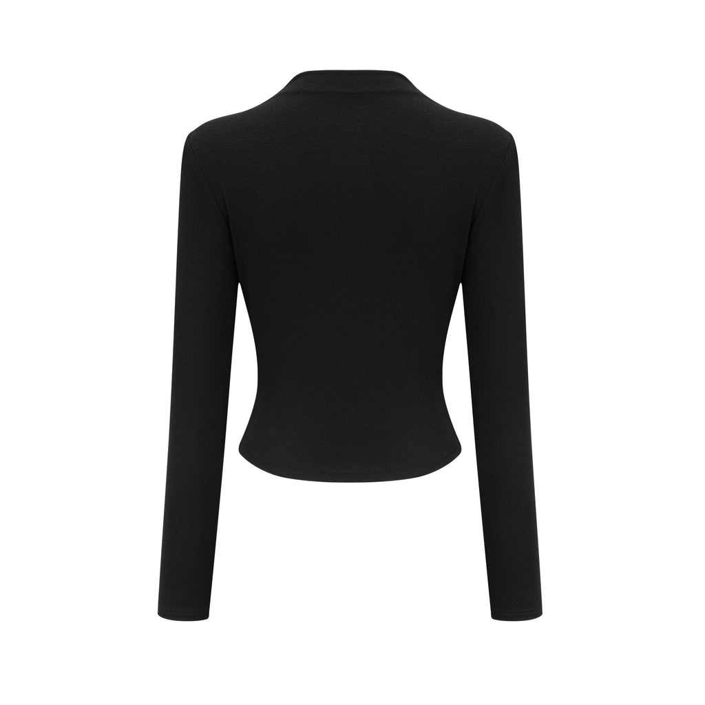 Flowering Girl Women Anaïs black open-front gathered top