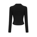 Flowering Girl Women Anaïs black open-front gathered top