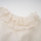Zéphyrine Floral-Appliqué Tiered Mini Dress In Neutrals