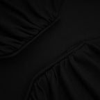 Flowering Girl Women Anaïs black open-front gathered top