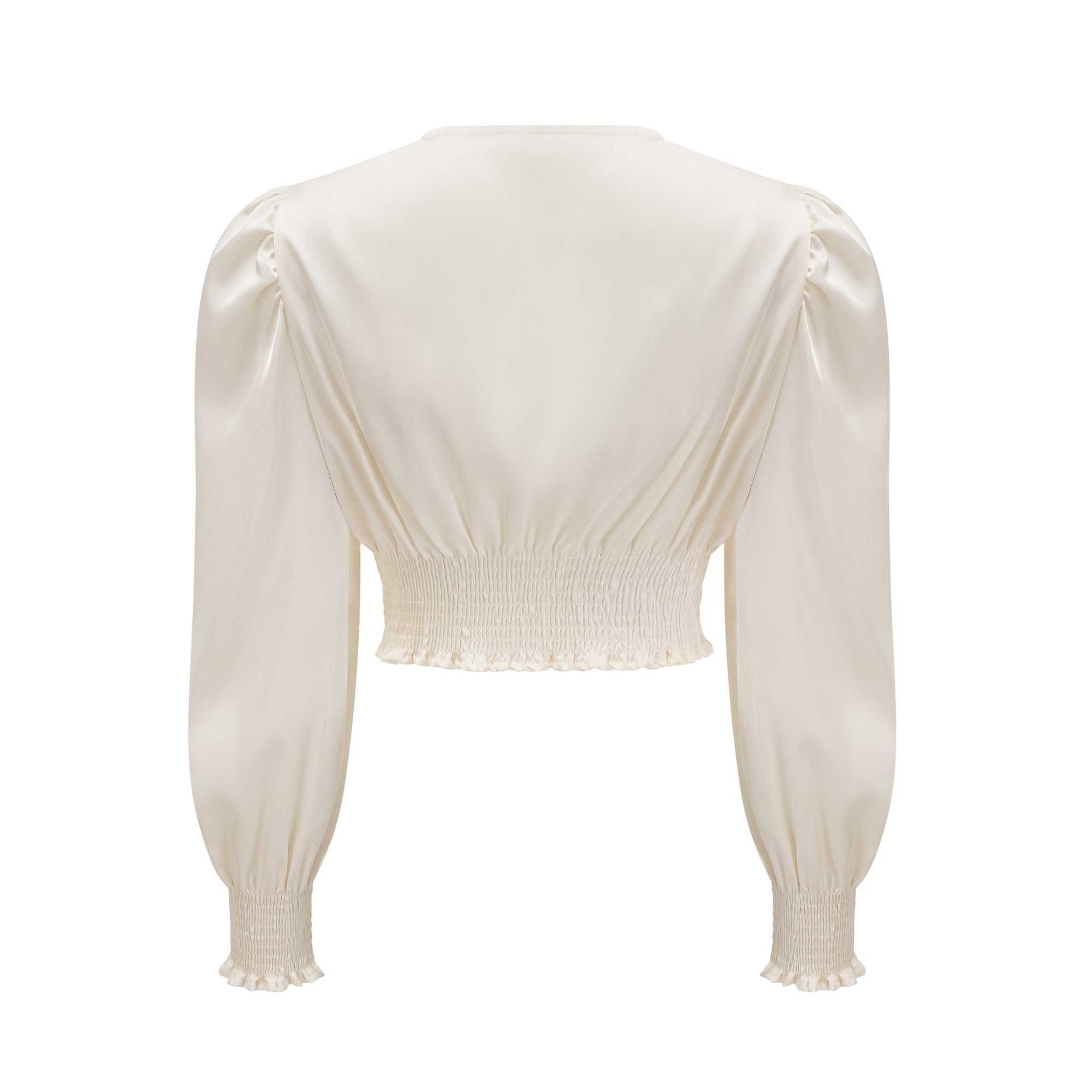 Flowering Girl Women Nouria white faux-flower twist cropped top