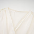 Flowering Girl Women Nouria white faux-flower twist cropped top